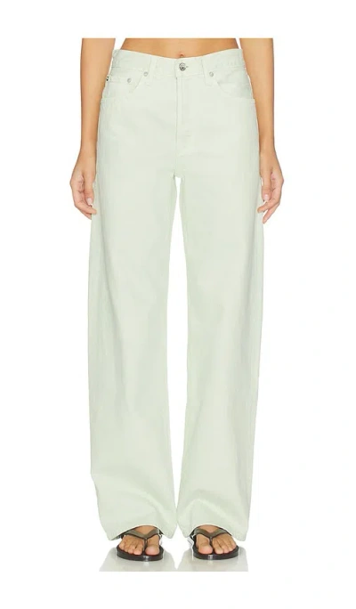 Agolde Arc Loose Wide Crop Jeans In White