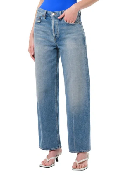 Agolde Arc Loose Wide Leg Jeans In Blue