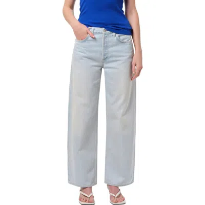 Agolde Arc Loose Wide Leg Jeans In Neutral