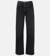Agolde Arc Low-rise Wide-leg Jeans In Gray