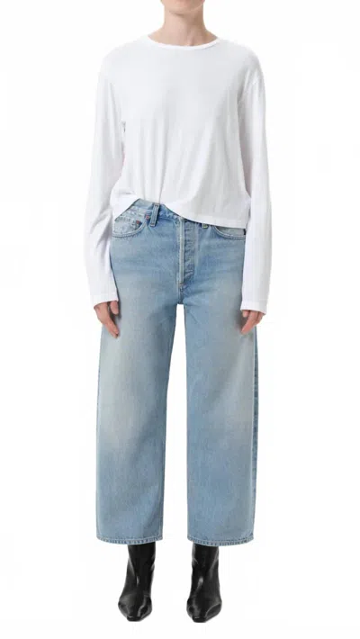 Agolde Arc Mid Rise Wide Leg Jean In Orten In Multi