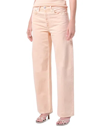 Agolde Arc Mid Rise Wide Leg Jeans In Sun Filter In Neutral