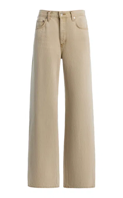 Agolde Arc Rigid Mid-rise Wide-leg Jeans In Neutral