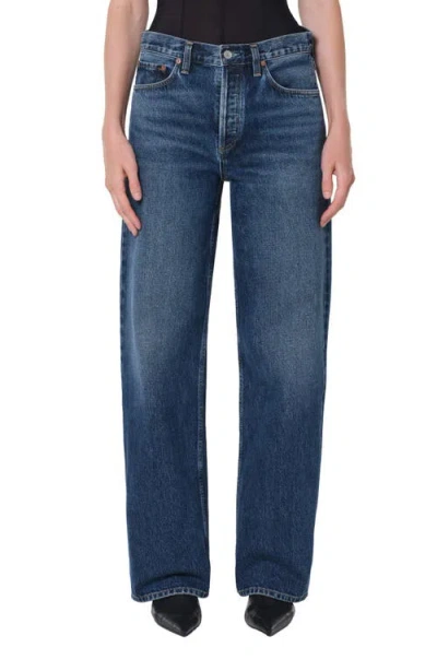 Agolde Arc Straight Leg Jeans In Blue