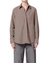 Agolde Aris Stripe Button Front Shirt In Multi