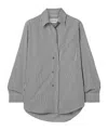 Agolde Solene Stripe Roux Button-up Shirt In Multi