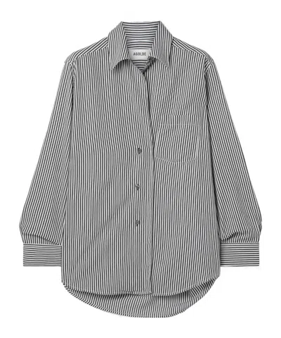 AGOLDE ARIS STRIPED CREPE SHIRT