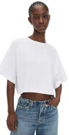 Agolde Arli Oversized Cropped Tee White