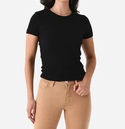 Agolde Arlo Rib Pocket Tee In Black