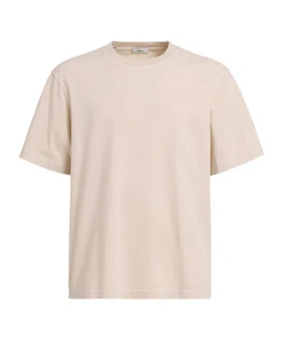 Agolde Asha Crew Neck Cotton T-shirt In Neutral