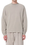 Agolde Payson Long Sleeve Waffle Knit Tee In Brown