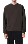 Agolde Asha Long Sleeve Cotton T-shirt In Brown