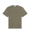 Agolde Asha Mock Neck Tee In Green