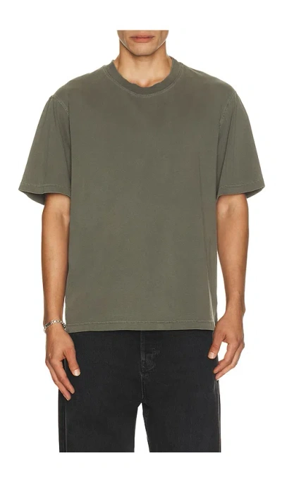 Agolde Asha Mock Neck Tee In Green