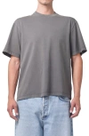 Agolde Asha Oversize Mock Neck T-shirt In Flint