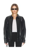 Agolde Aston Bomber Jacket In Black