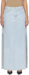 Agolde Hilla Mid-rise Back-slit Maxi Skirt In Practice