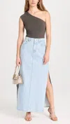Agolde Astrid Slice Skirt In Fragment (bleached Pale Ind) In Multi