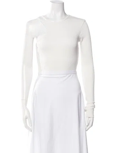 Pre-owned Agolde Asymmetrical Long Sleeve Top In Neutral