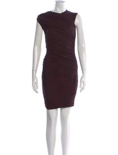Pre-owned Agolde Asymmetrical Mini Dress W/ Tags In Brown