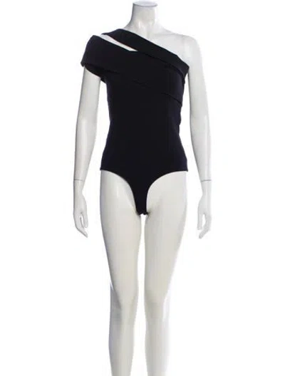 Pre-owned Agolde Asymmetrical Sleeveless Bodysuit W/ Tags In Blue