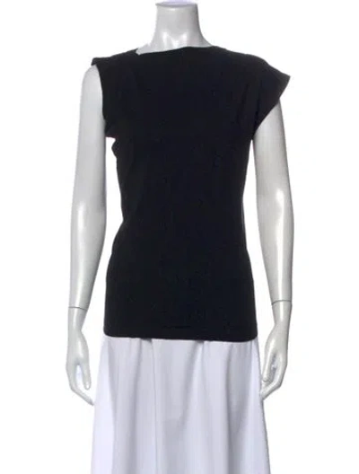 Pre-owned Agolde Asymmetrical Sleeveless Top In Black