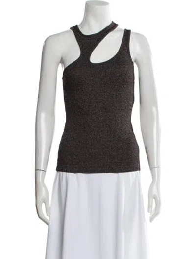 Pre-owned Agolde Asymmetrical Sleeveless Top In Blue