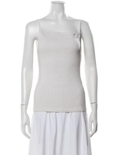Pre-owned Agolde Asymmetrical Sleeveless Top In Gray