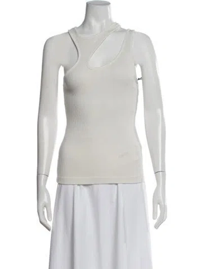 Pre-owned Agolde Asymmetrical Sleeveless Top In Neutrals
