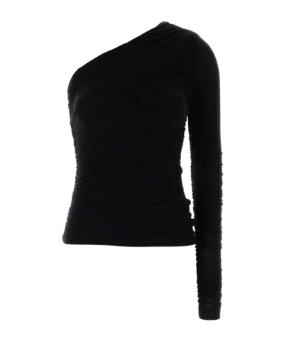 Agolde Asymmetrical T-shirt In Black