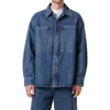 Agolde Atticus Denim Shirt Jacket In Creased Ind