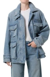 Agolde Aubrey Denim Jacket In Conclusion In Blue