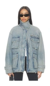 Agolde Aubrey Denim Jacket In Conclusion In Blue
