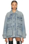Agolde Aubrey Denim Jacket In Conclusion In Blue