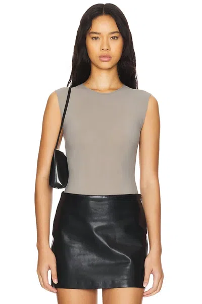 Agolde Aura Bodysuit In Aluminum