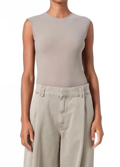 Agolde Aura Bodysuit In Aluminum In Neutral