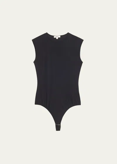 Agolde Aura Sleeveless Bodysuit In Black