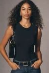 Agolde Aura Sleeveless Bodysuit In Black