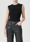 Agolde Aura Sleeveless Bodysuit In Black