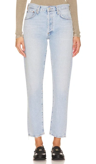 Agolde Austin Mid Rise Tapered Slim Jeans In Lost