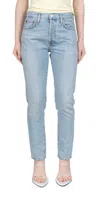 Agolde Austin Mid-rise Waist Jeans In Lost In Multi