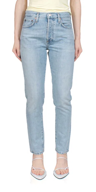 Agolde Austin Mid-rise Waist Jeans In Lost In Multi