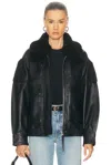 Agolde Avril Leather Jacket In Black