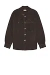 Agolde Long Sleeve Denim Shirt In Umber