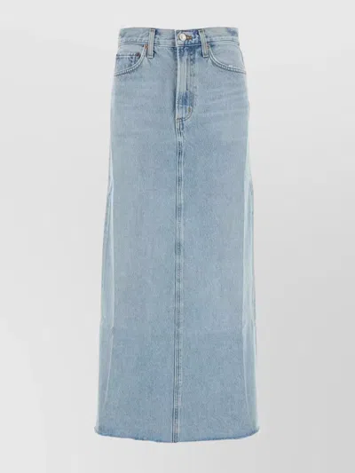 AGOLDE BACK SLIT DENIM SKIRT