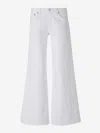 Agolde Dame High Rise Wide Leg Jeans In Fortune Cookie In White