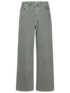 Agolde High-rise Cotton Jeans In Grey