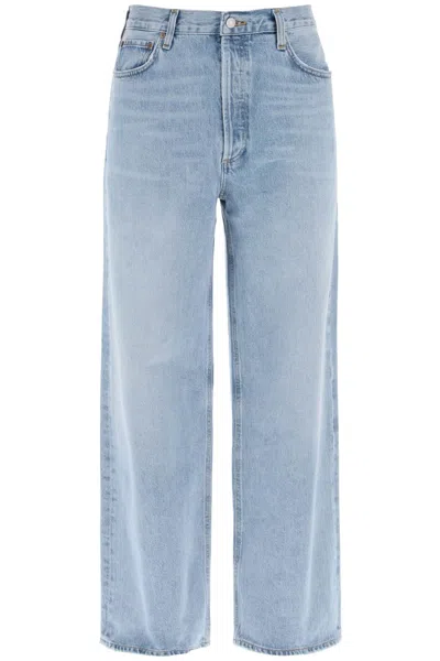 Agolde Baggy Slung Jeans In Blue