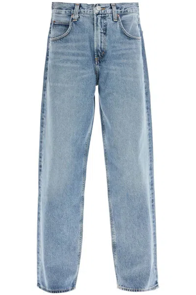 Agolde Baggy Tapered Fusion Wash Ratio Jeans Bag In Blue