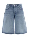 Agolde Light Blue Baggy V-short Bermuda Shorts
